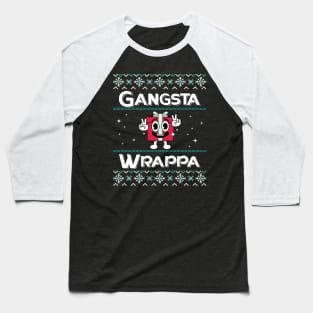 Gangsta Wrappa - Ugly Sweater Baseball T-Shirt